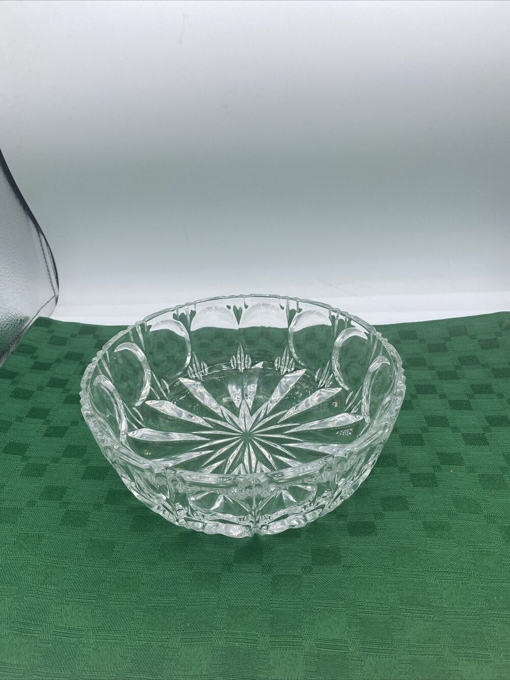 Vintage 8” Celeste Cut Lead Crystal Bowl by Colony Germany /